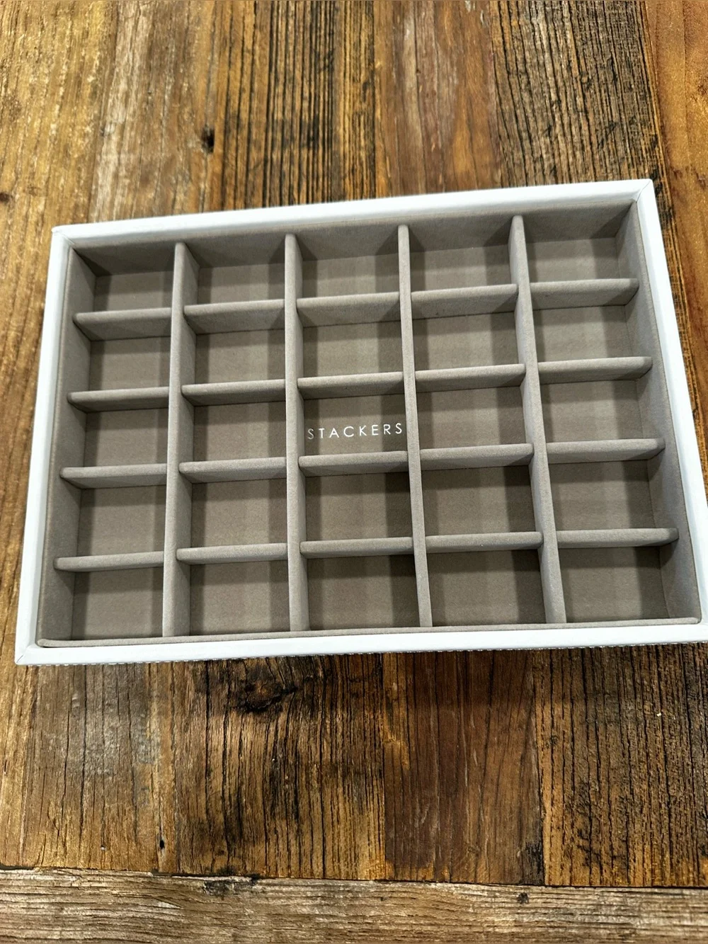Stackers Grey 24-Slot Jewelry Organizer Tray